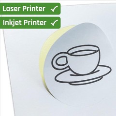 Matte White Round Laser Inkjet Self-Adhesive 30 Sheets 270