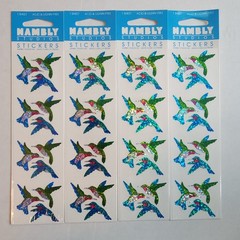 Hambly Studios Prismatic Stickers Mini Hummingbirds P7131 Birds Sparkle VTG New