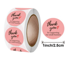 40 THANK YOU FOR SUPPORTING MY SMALL BUSINESS ENVELOPE SEALS LABELS STICKERS 1″
