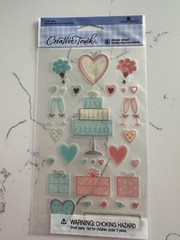 American Greetings Creative Touch Wedding Cake Presents Flowers Hearts Scrapbook