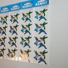 Hambly Studios Prismatic Stickers Mini Hummingbirds P7131 Birds Sparkle VTG New