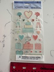 American Greetings Creative Touch Wedding Cake Presents Flowers Hearts Scrapbook