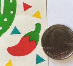 SOUTHWEST Stickers(20pc)Frances Meyer•Sombrero•Cactus•Hot Peppers•Mexico•Red•