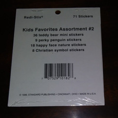 Vintage Redi-Stix Sticker Sheets Religious Kids Penguin Jesus Teddy Bears Flower