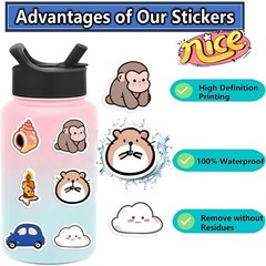 300-1000 Pcs Kawaii Stickers Set – Waterproof Cute Stickers for Kids, Teens, Adu