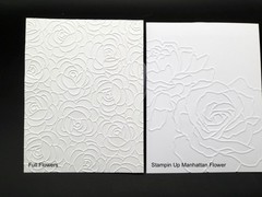 8 Floral Embossed Card Fronts A2, Choose Flower COLOR/DESIGN, Free Ship