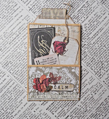 2 Handmade Ephemera Pockets Junk Jounal Scrapbook Embellishment Happy Mail