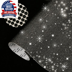 New 12*20Cm Self-Adhesive Rhinestone Sticker Sheet Glitter Trim Applique Crystal