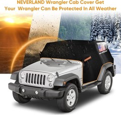 Wrangler Cab Cover for 2007-2026 Jeep Wrangler JK JL 2 Door, Half C…