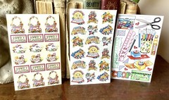 Set of 3 Mary Engelbreit Sticker Sheets Punch Studio Melissa Neufeld Creative Im
