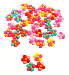 Lot of 40 Multicolor Flower Flatbacks For Crafting – NEW (#13)