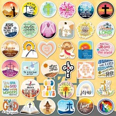400 Pcs Jesus Christian Stickers Bible Verse Faith Decals for Bottles Laptop