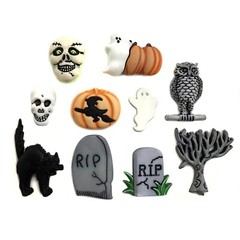 Buttons Galore 50+ Assorted HALLOWEEN Theme Buttons Set for Sewing & Crafts