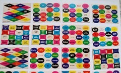 Vintage Sticker Card Lot Names Sayings Humor great for kids teens 1960s Lot 1
