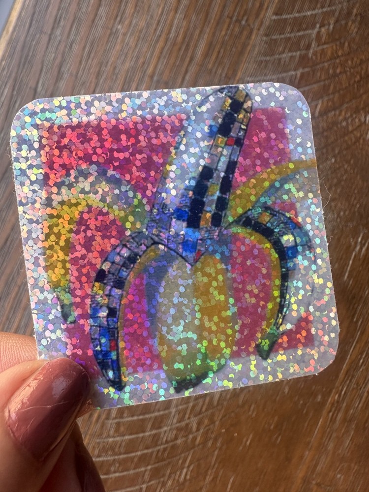 HOLOGRAPHIC STICKER* “Disco Friends” 2.5×2.5