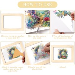 Fairy Garden Rub on Transfer for Crafts: 16 Pcs Secret Garden Flower Rub on Tran