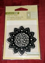 Studio112 Sunflower Flower Floral Geometric Pattern Clear Stamp 60-31207 NEW NIP