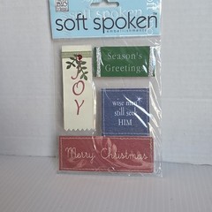 Me & My Big Ideas Soft Spoken & More CHRISTMAS Theme Stickers Lot- Lot Of 8