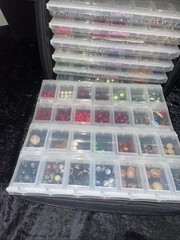 Craft Mates Embellishments Beads 8 Lockables Organizers Junk Journal Craft Lot