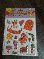Vintage Puffy Stickers «A Wuzzle Carnival» Walt Disney Style 4 