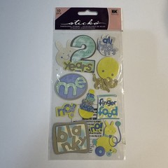 STICKO 2 YEARS OLD Blanky Toys Play Finger Food Toddler Stickers scrapbook