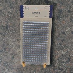 New Love Nicole Blue Pearl Stickers 6MM Craft Embellishment 247 Count MEM6225