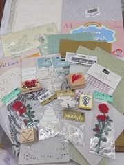 Mixed Scrapbook Junk Journal Shadow Box Lot 7- Wedding/Bride – Cardstock/Stamps