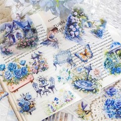 Flowers Garden House PET Stickers Journals Card Diary Scrapbooking DIY Collage