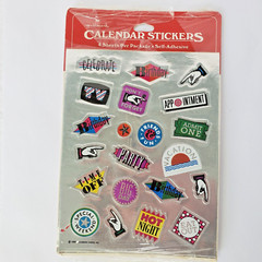Hallmark Razzle Dazzle Calendar Planner Stickers 3 New Sheets Foil Vintage 1985