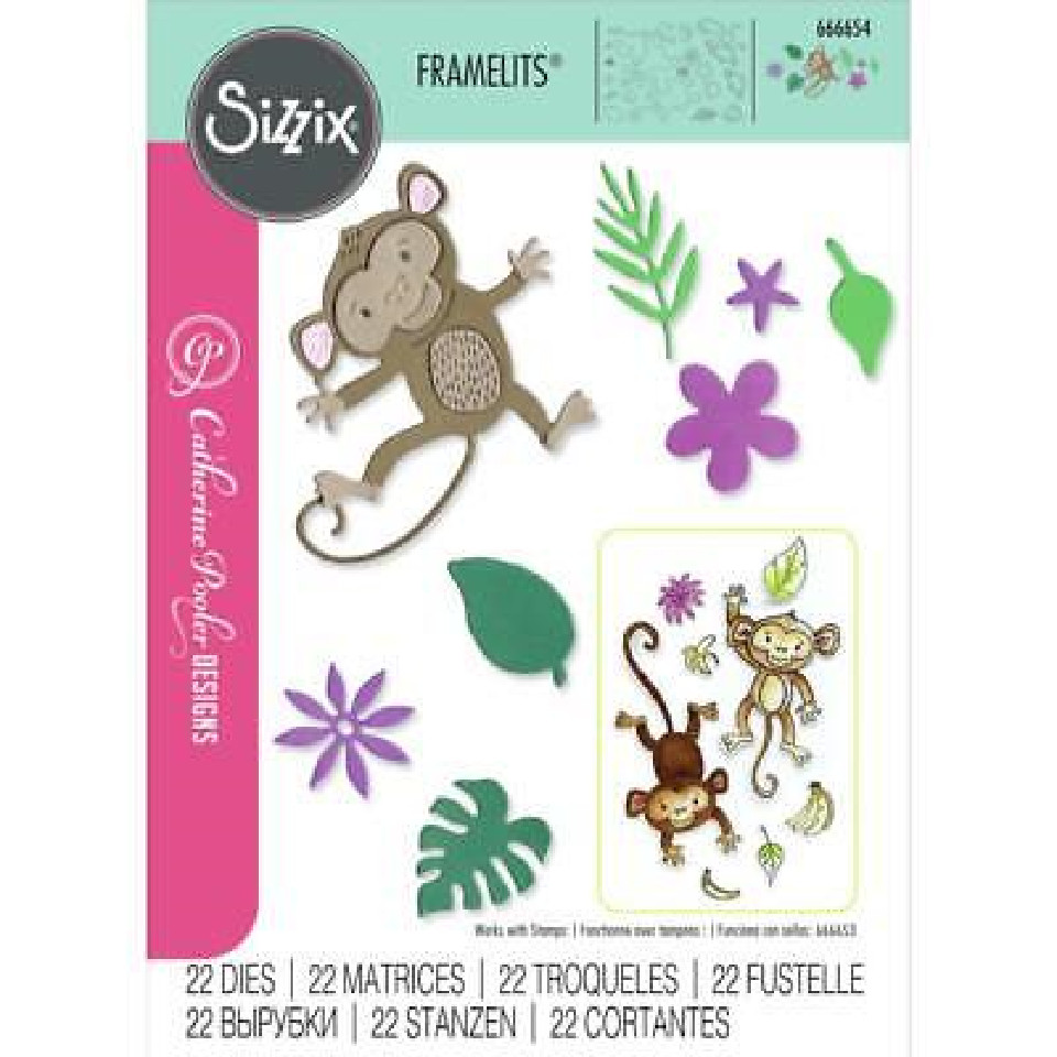 SIZZIX – FRAMELITS METAL CUTTING DIES – GOING BANANAS 2 – #666654