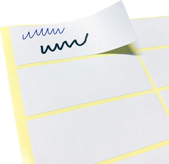 300 Pieces – White Sticky Labels to Write On, Blank Stick on Adhesive Stickers