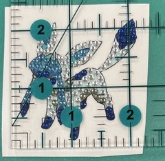 New!! GLACEON Pokemon Diamond Art STICKER Scrapbooking EEVOLUTION Nintendo Decor