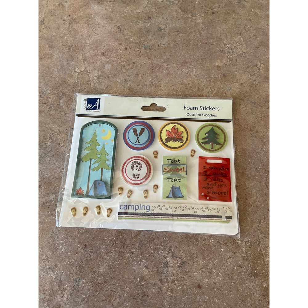 Adornit Carolees Creations Outdoor Goodies Foam Stickers Camping Scrapbook New