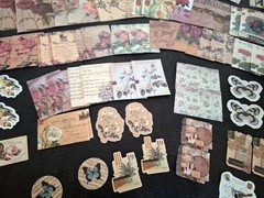 100 Pc Scrapbooking Supplies JJ Craft Kit Florabunda Theme Ephemera New Product