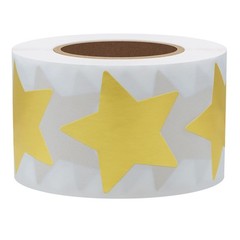 Gold Star Adhesive Labels 1.5 Inch 500 Roll Waterproof for Crafts and Events