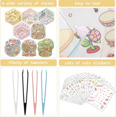 8 Set DIY 3D Miniature Scene Stickers for Girls Christmas Make Your Own Mini Sho