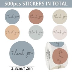 Thank You Sticker,500pcs 1.5Inch Morandi Thank You for Supporting My Small