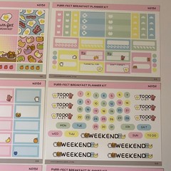 Hubman & Chubgirl Purr-Fect Breakfast Planner Kit Stickers