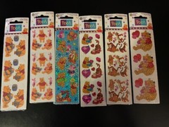 1996 1998 Sandylion Pooh Stickers: Choice of 6 stickers. Sealed New old stock