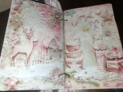 Pink Christmas Junk Journal Scrapbook Usa Seller