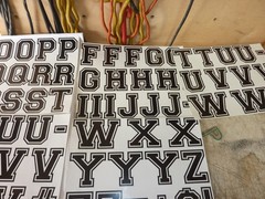 18 Sheets 3 Inch Vinyl Letter Stickers Self Adhesive Alphabet & Numbers