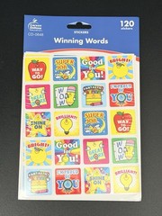 NWT Winning Words Motivational Stickers. 120 Stickers. 1” x 1”