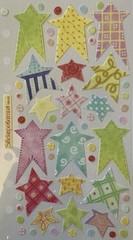 VELLUM PASTEL STAR Binder Stickers(55pc)Sticko•Pattern •Polka-Dots•Card Making•