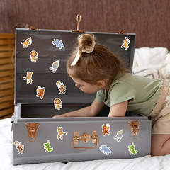 1000Pcs Party Animals Stickers Roll Self-Adhesive Label Decals for Scrapbooking