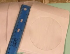 Junk Journal Supply CD/DVD White Paper Sleeves plain 10 pockets storage cards