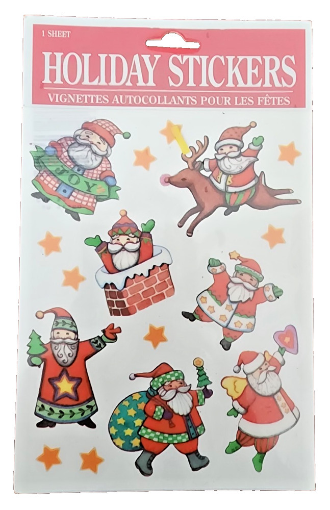 Sealed Vintage Paper Magic Group Santas Sticker Pack