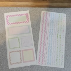 Vintage 90s Baby Girl Scrapbooking Embellishments Sticker Sheets Titles Borders