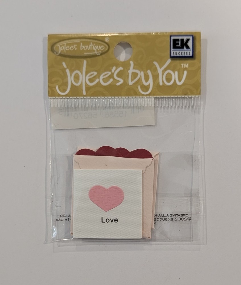 RARE Jolee’s Valentine’s Day Cards Love Letters Mini Scrapbooking Embellishments