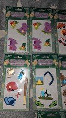 Set of 12 puffy foam 3D stickers plus Sock Monkey and Sponge Bob strips.