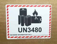 UN3480 Caution Lithium Battery Labels 3.25 x 4.25 Inch 500 Total Stickers for…